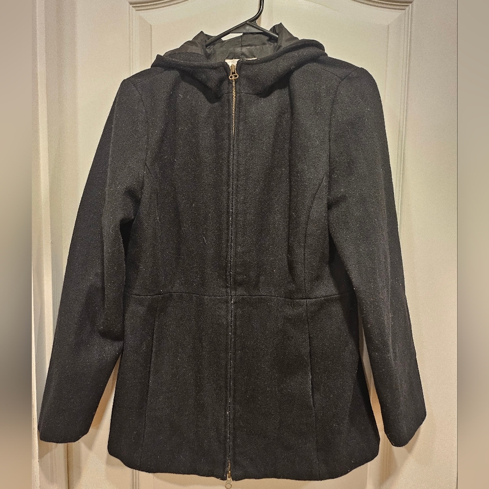Old Navy Women's Black Hooded Jacket Size S